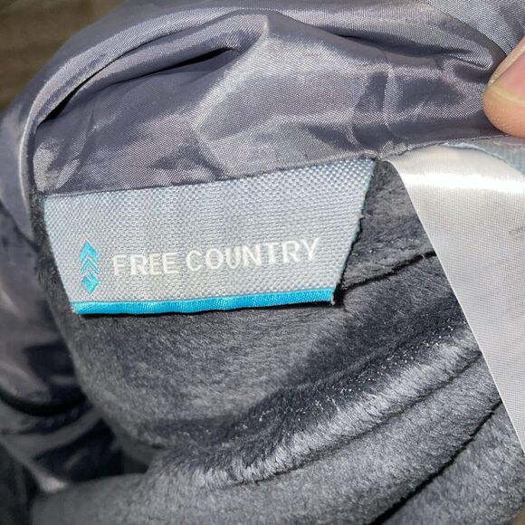 Free Country Women’s Lightweight Zip up Jacket Aqua Blue Fleece Lined Size XL - Picture 7 of 9